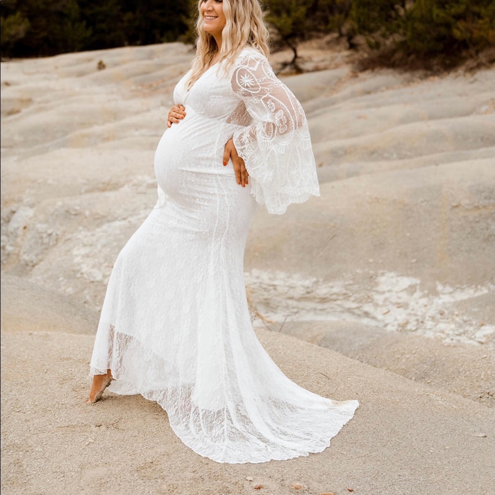 COPY - Lace boho style maternity dress
